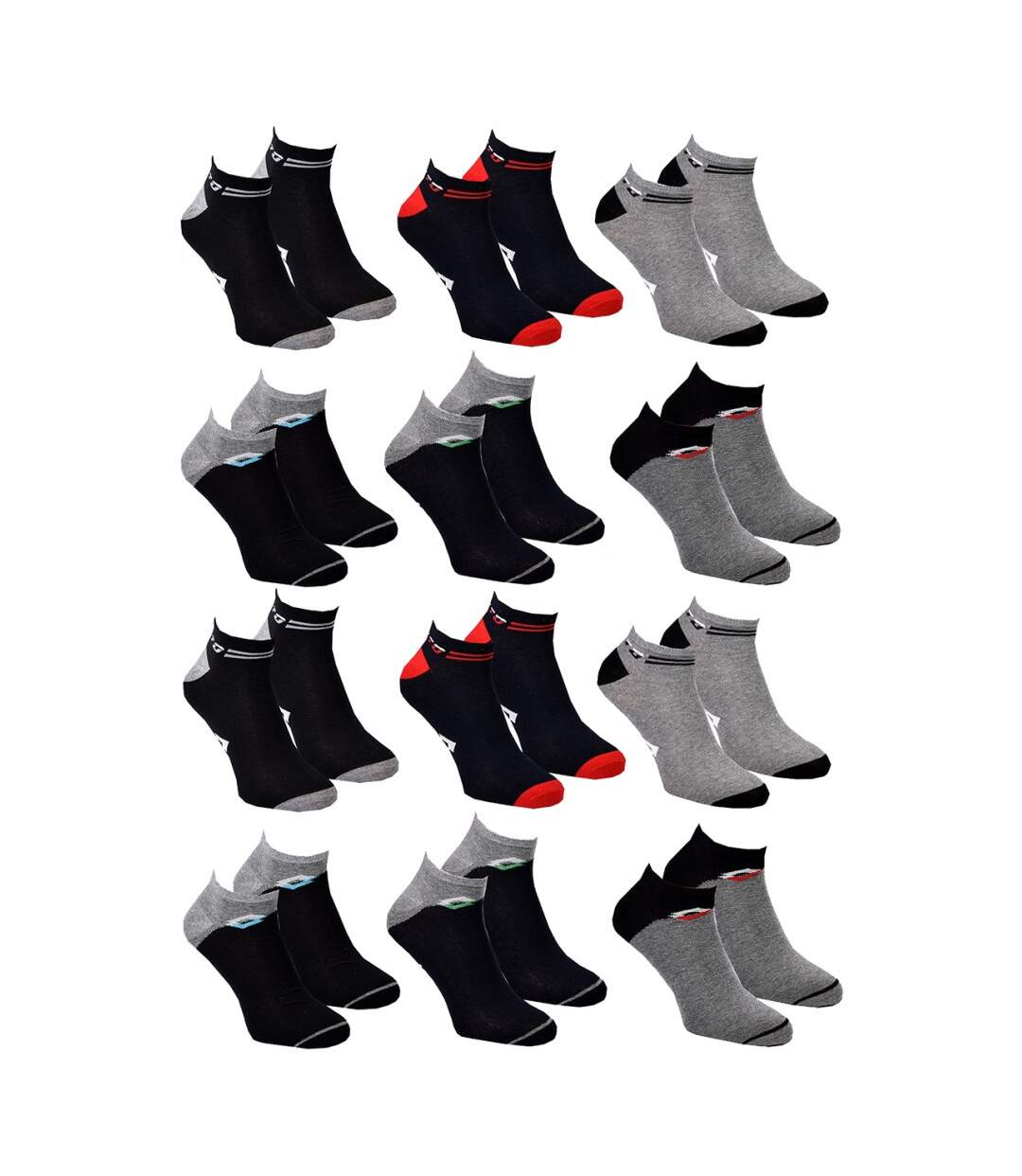 Chaussettes Homme LOTTO - Pack de 12-2