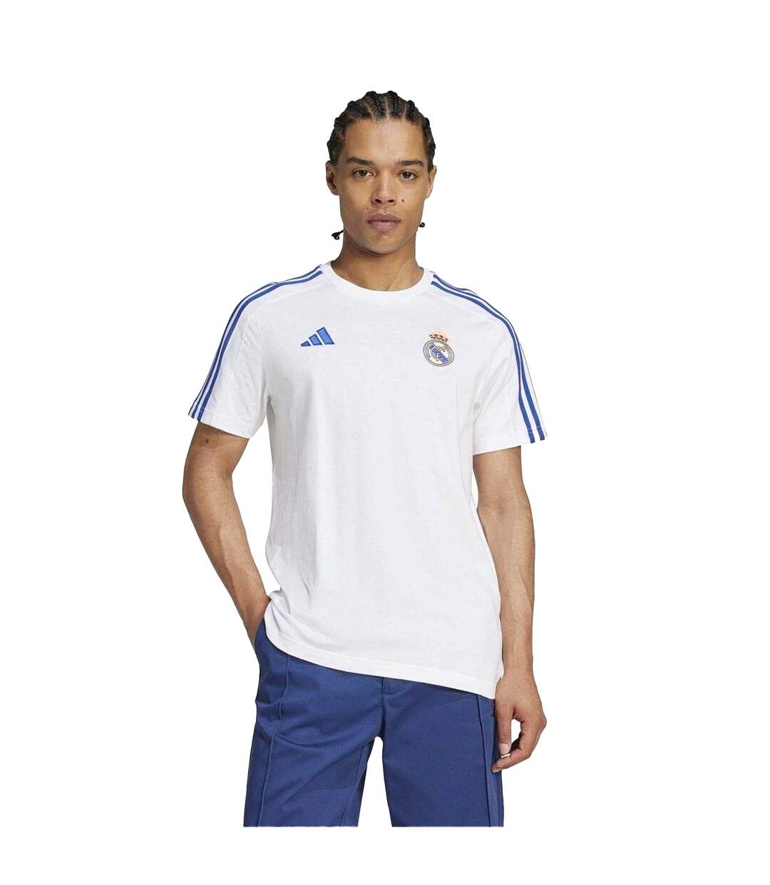 T-shirt Motif/style Real Madrid Cf Dna Homme Blanc Adidas-2