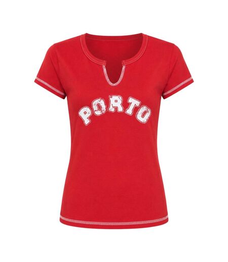 T-shirt Court Motif/style Lettrage Femme Rouge Daisy Street