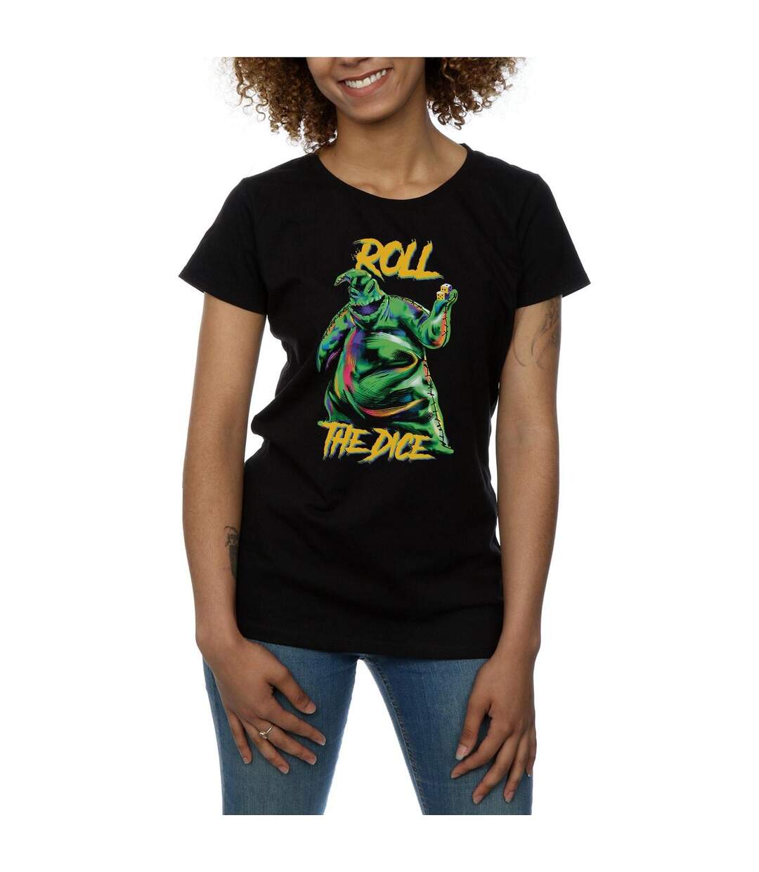 Disney T-shirt en coton Womens/Ladies Nightmare Before Christmas Oogie Boogie Dice (Noir) - UTBI35526-3