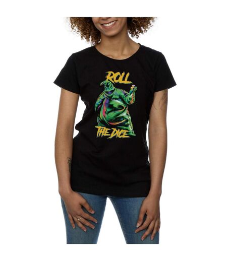 Disney T-shirt en coton Womens/Ladies Nightmare Before Christmas Oogie Boogie Dice (Noir) - UTBI35526