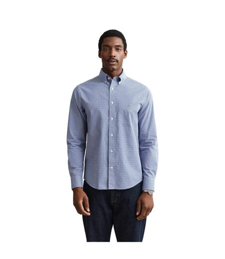 Mens Fitted Shirt Blue Gant