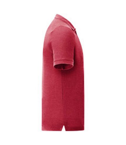 Polo iconic homme rouge chiné Fruit of the Loom