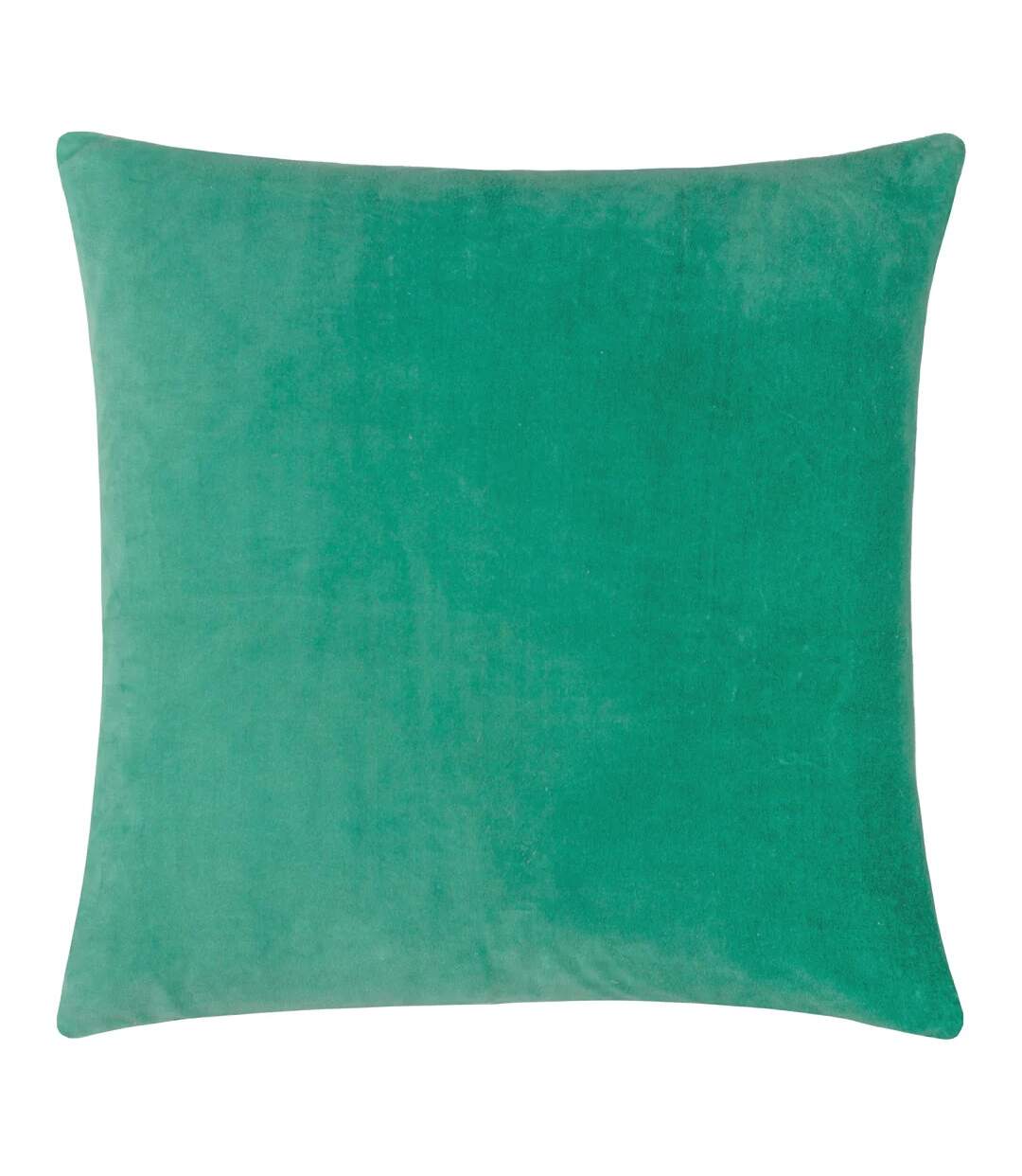 Mentera velvet floral cushion cover 50cm x 50cm oasis green/lilac Paoletti