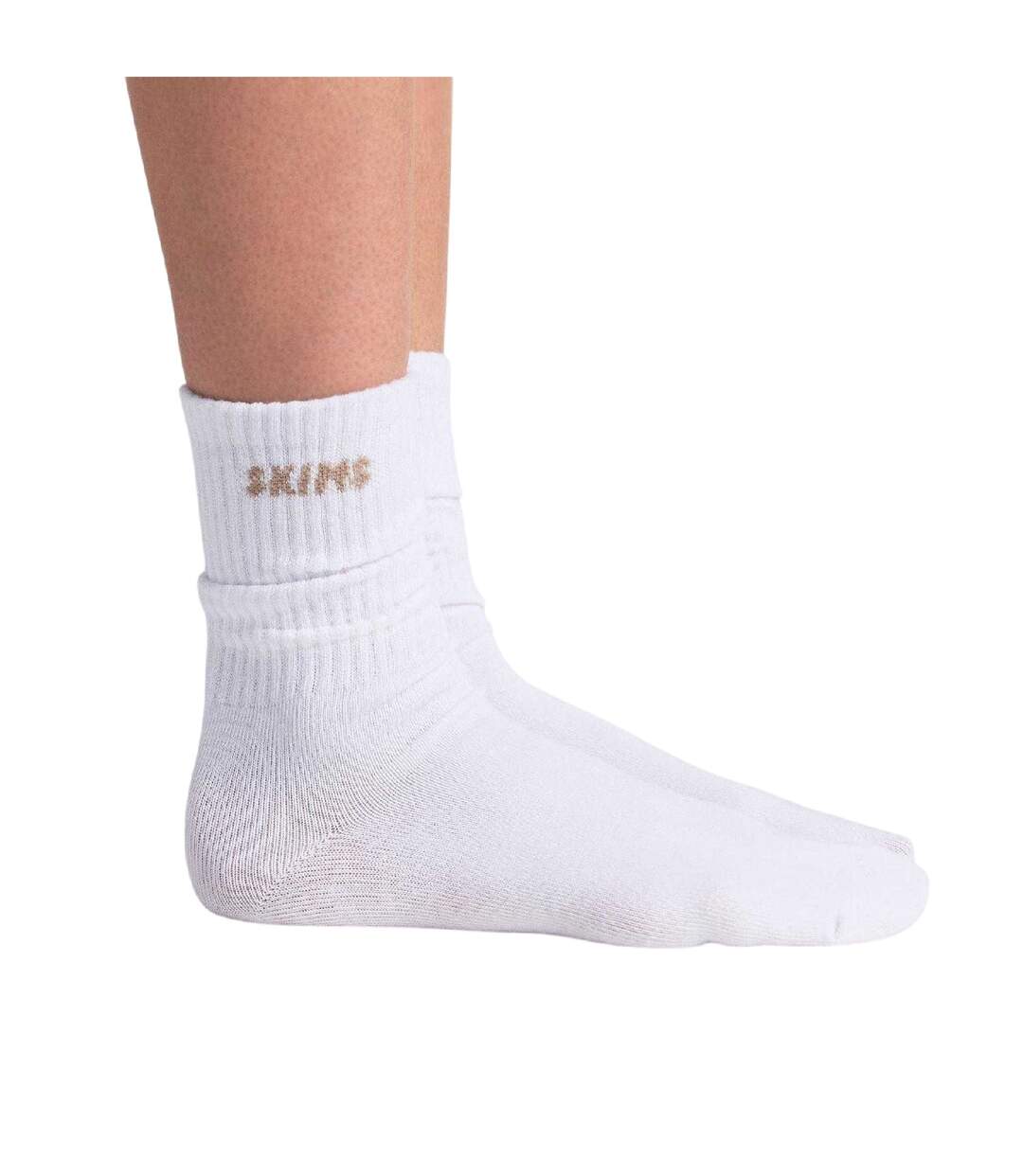 Pack Of 3  Womens/ladies Logo Trainer Socks  Snow Multicoloured Skims-3