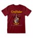 Harry Potter Unisex Adult Gryffindor T-Shirt (Maroon)