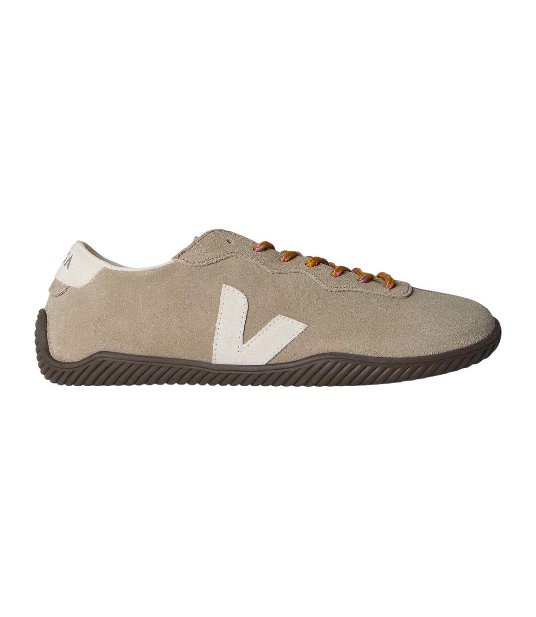 Baskets Jitsu En Cuir Col Rembourré Femme Taupe Veja-1
