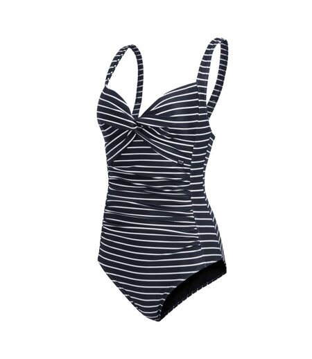 Maillot de bain 1 pièce sakari femme bleu marine / blanc Regatta