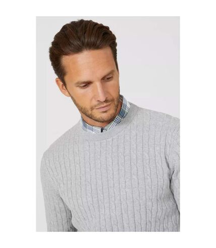 Sweat cable homme gris clair Maine