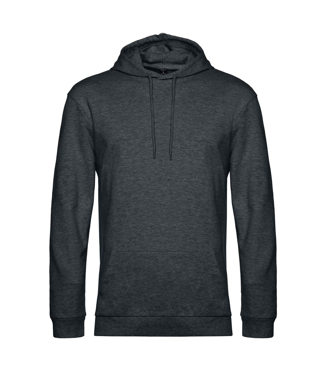Sweat À Capuche Motif/style Chiné Adulte Anthracite B&C-1