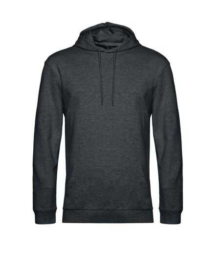 Sweat À Capuche Motif/style Chiné Adulte Anthracite B&C