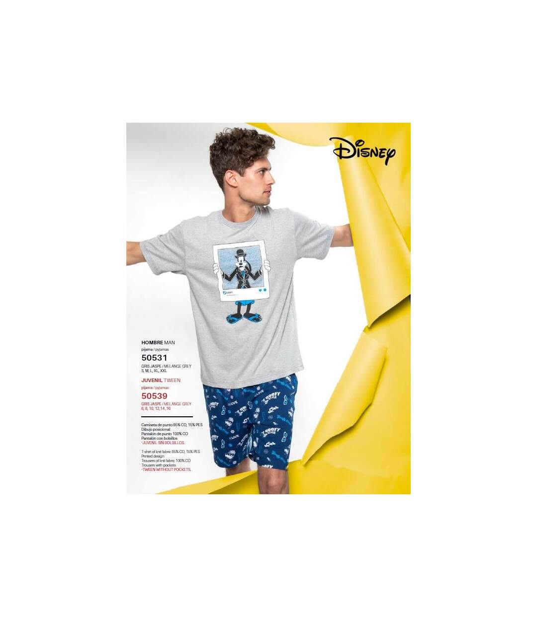 Ensemble de Pyjama Licence Fantaisie Qualité Supérieure Livré en Boite Cadeaux :Smiley, Disney, Santoro Disney 50531