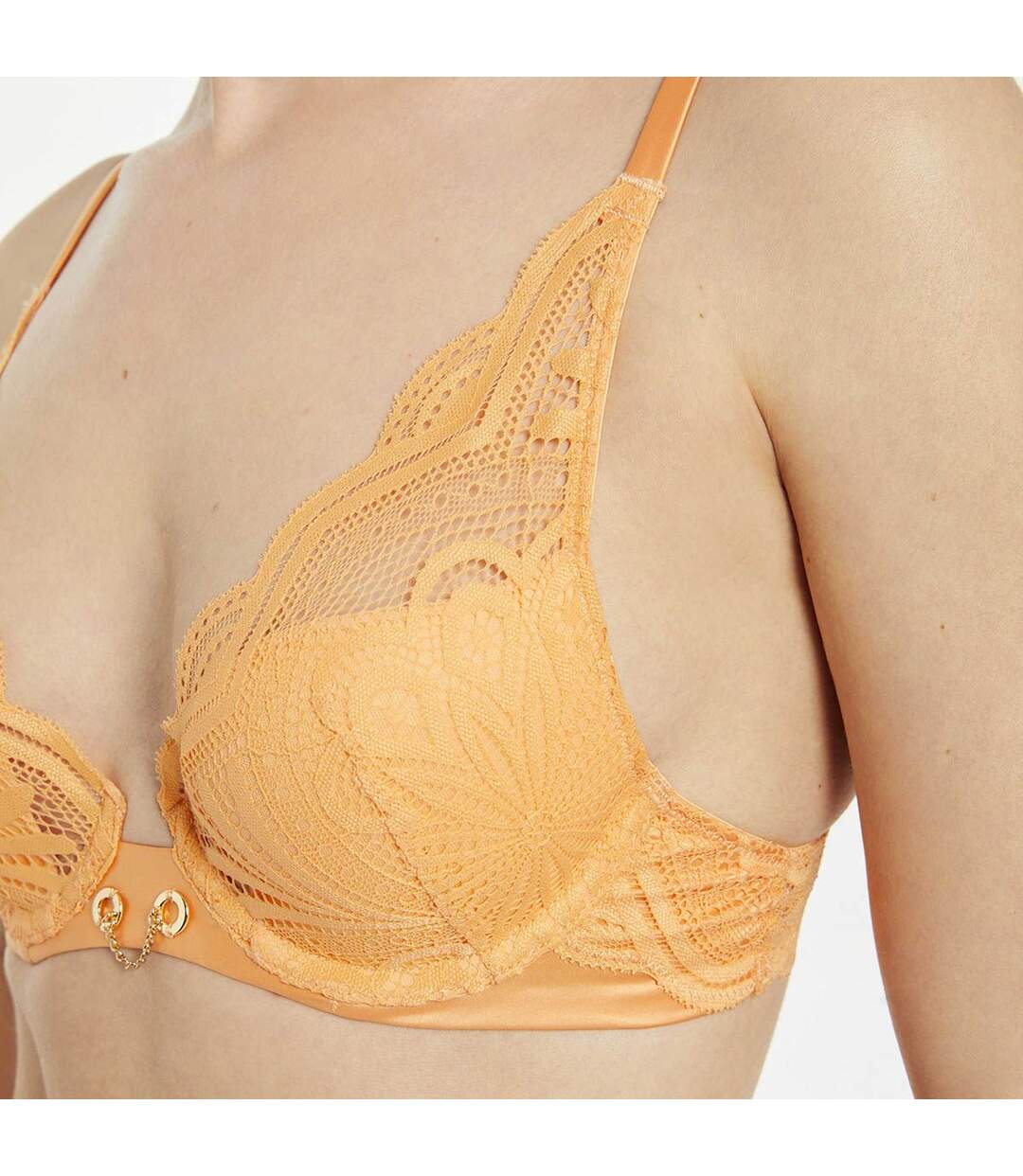 Soutien-gorge ampliforme coque moulée orange Laura