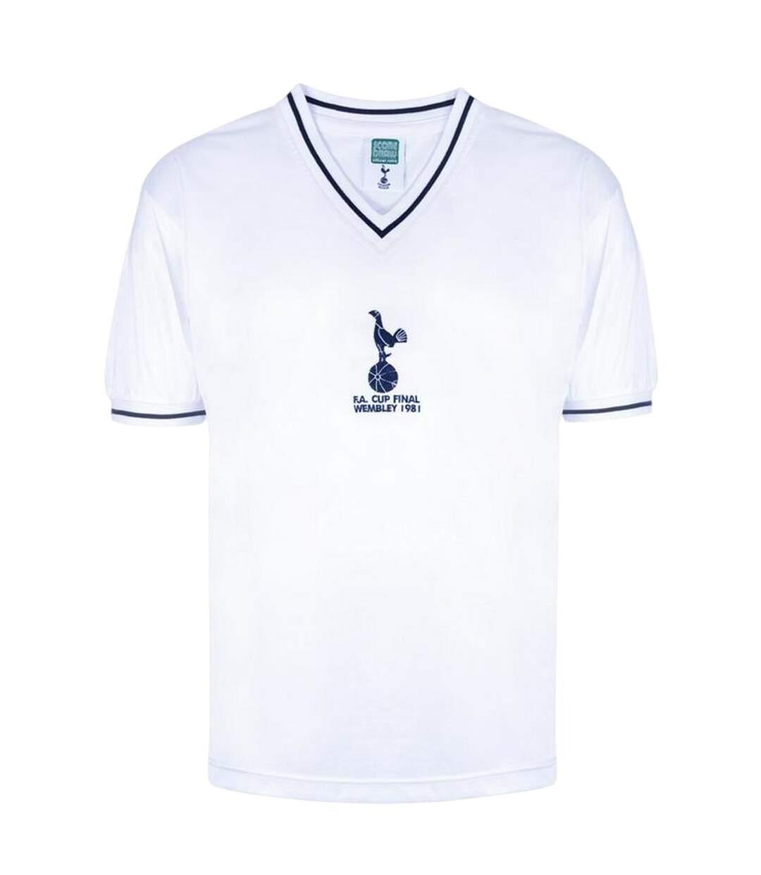 Maillot Domicile Motif/style Tottenham Hotspur Fc Homme Blanc Bleu Score Draw-1
