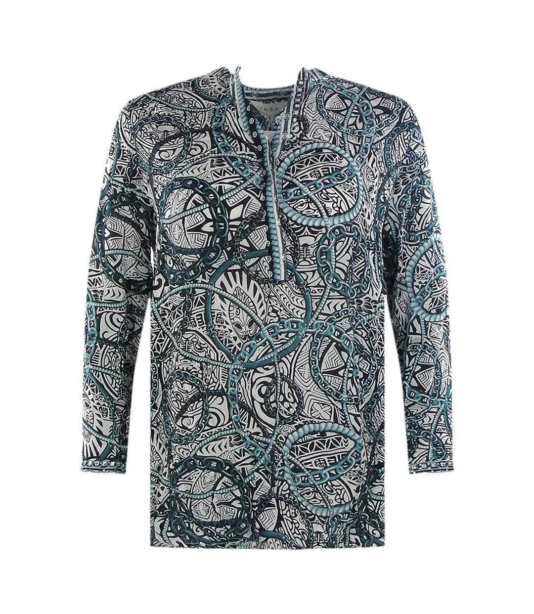 Chemisier Jafari Milano Femme Bleu Blanc Inoa-1