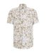 Mens Floral Short-sleeved Shirt White Boss-2