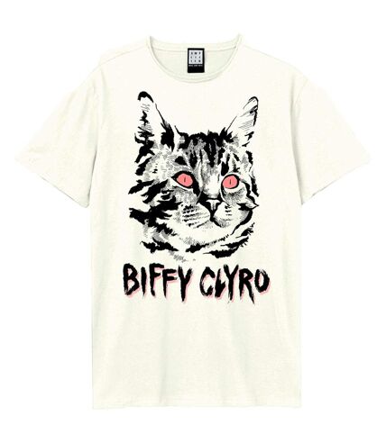 T-shirt black cat adulte blanc Amplified