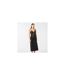 Robe Moulante Katana À Col  Pour Femme Noir Bardot-1