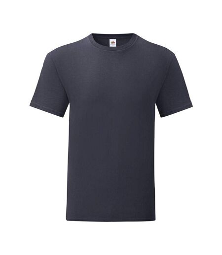T-shirt Manches Courtes Iconic Homme Bleu Marine Foncé Fruit Of The Loom