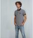 Polo homme en coton rayé à  manches courtes - Confort et style décontracté-3
