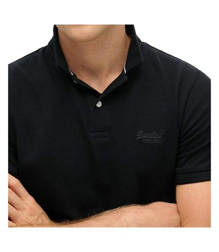 Polo Noir Homme Superdry Classic Piques02A - S