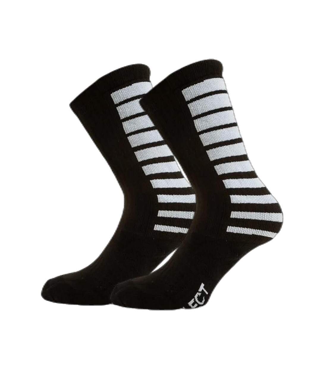 X1 paire de chaussettes noir mixte select sports socks striped-1