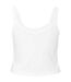 Womens/ladies Plain Micro-rib Spaghetti Strap Tank Top White Bella + Canvas-2