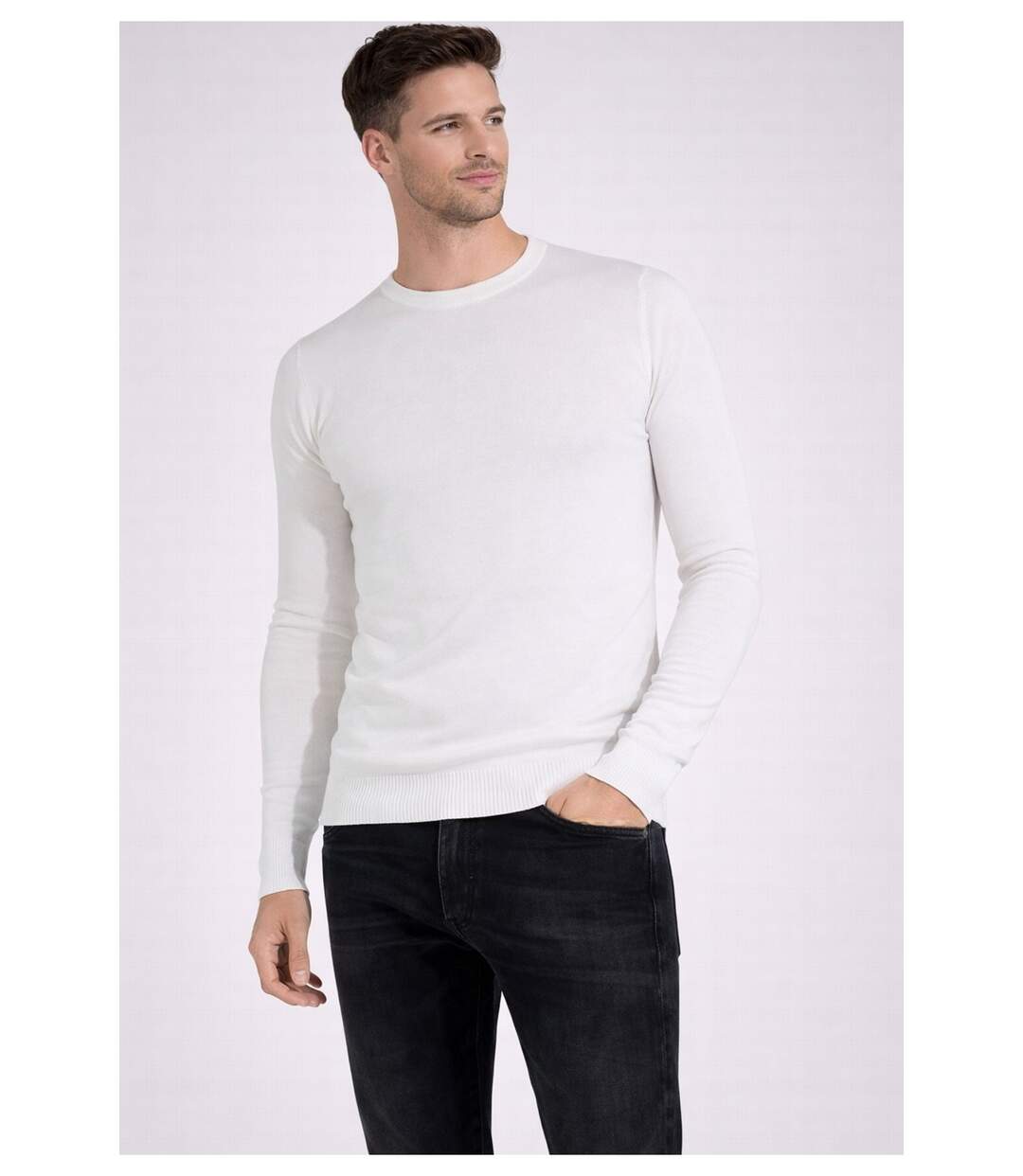 Pull manches longues col rond-1