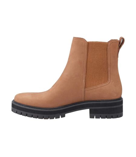 Womens/ladies Bennet Leather Chelsea Boots Brown Toms