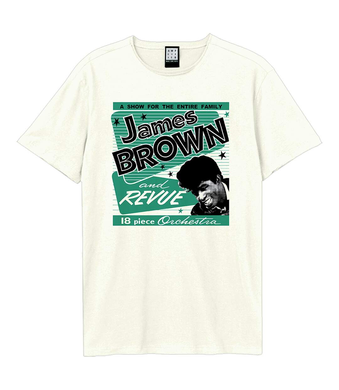 T-shirt Retro Revue Adulte Vieux Blanc Amplified-1