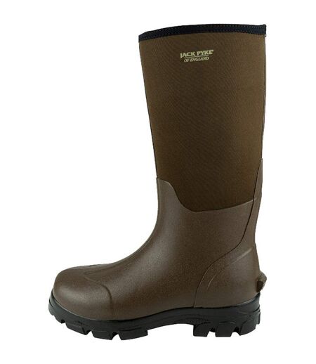 Mens Ashcombe Neoprene Wellington Boots Brown Jack Pyke