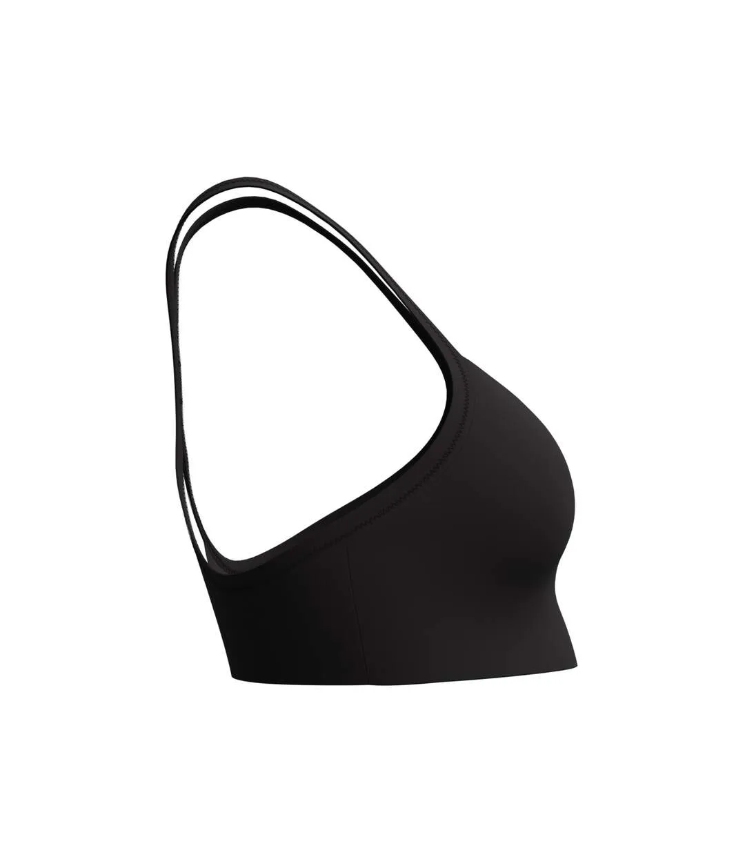 Womens/ladies Solid Racerback Bikini Top Black Speedo-3