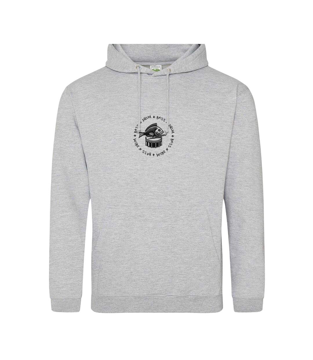Sweat À Capuche Festival Bass Drum Homme Gris AWD-1