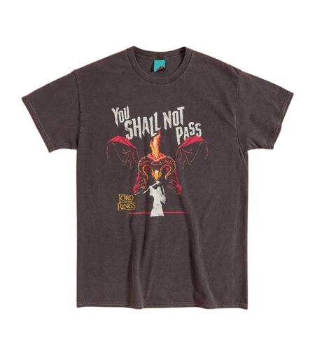T-shirt Motif Balrog You Shall Not Pass Adulte Charbon The Lord Of The Rings