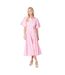 Robe mi-longue femme rose Principles