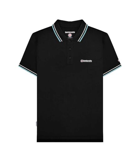 Polo Homme Noir Beige Bleu Clair Lambretta