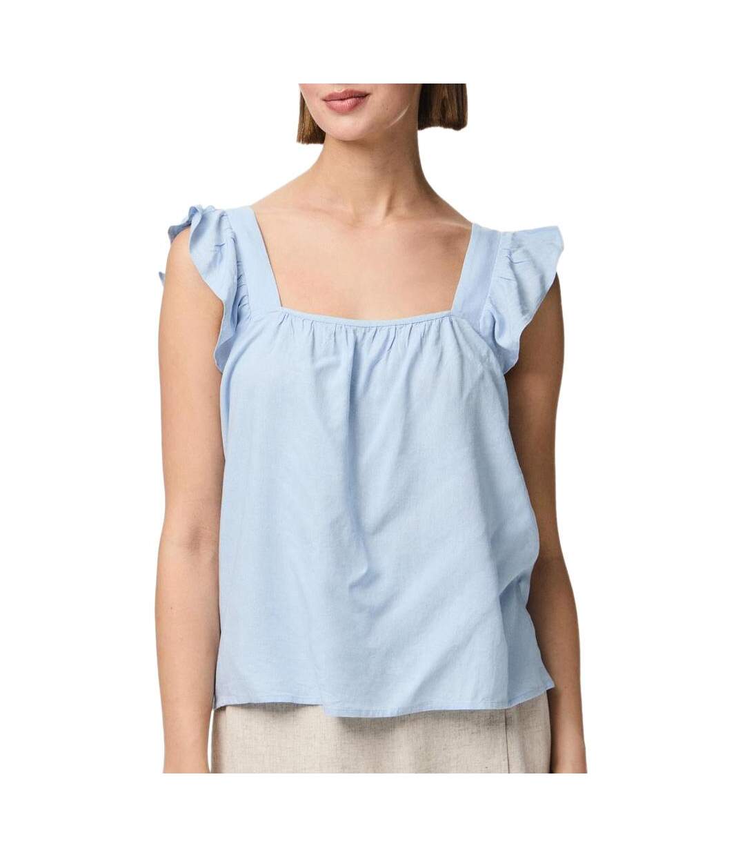 Débardeur bleu femme pieces pia-1
