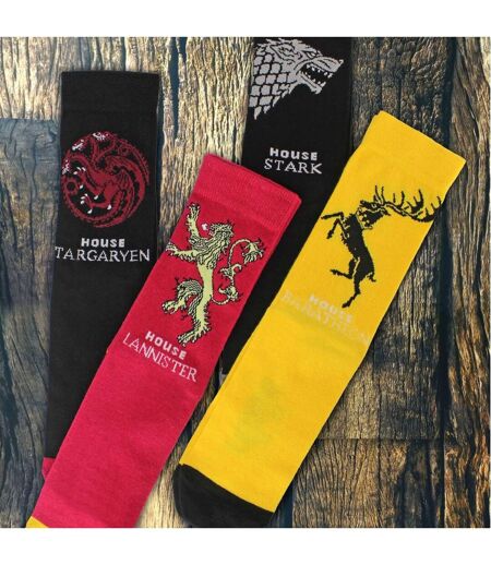 Mens 4 Pack Novelty Game Of Thrones Houses Socks