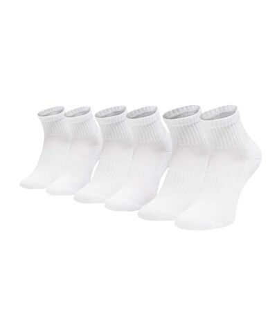 3x Chaussettes Blanches Homme Under Armour Quarter - 47/50