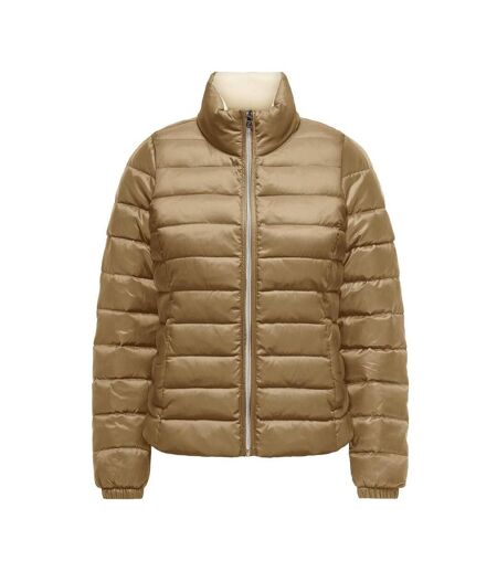 Doudoune beige femme only talire quilted