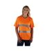 Mens cool super hi-vis lightweight v neck safety t-shirt orange Yoko