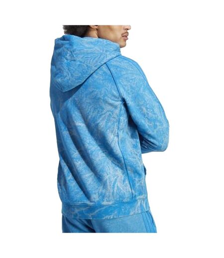Sweat à capuche bleu homme adidas washed hoody - l