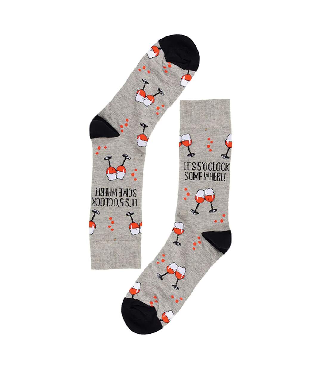 1 Pack Ladies Novelty Cotton 5 Oclock Wine Socks-3