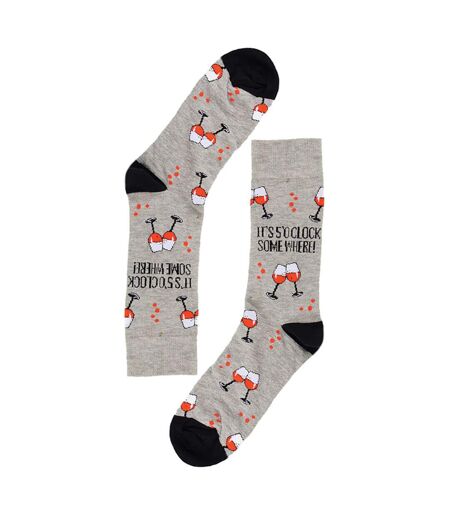 1 Pack Ladies Novelty Cotton 5 Oclock Wine Socks