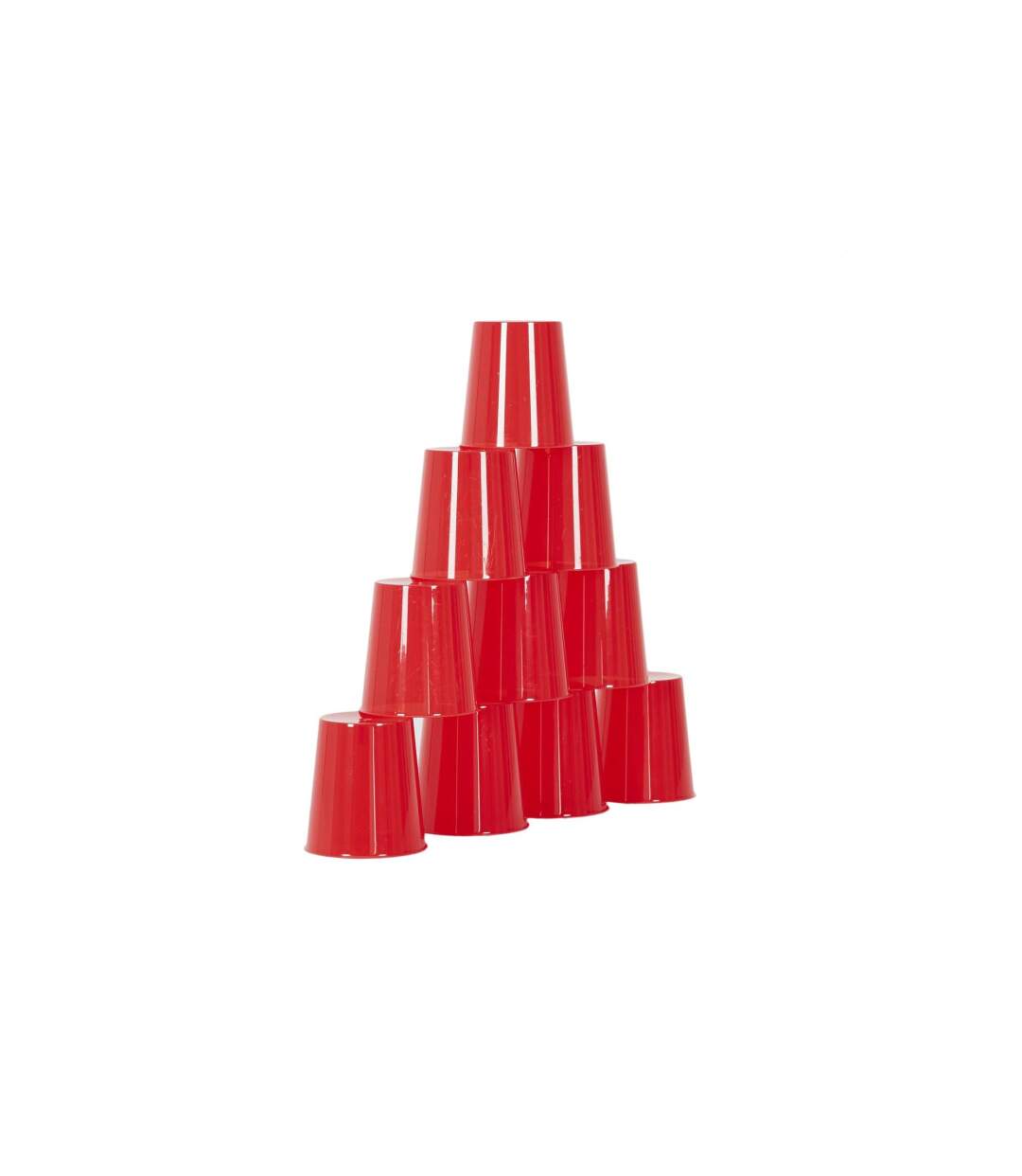 Mini-Jeu 10 Verres Chamboule-Tout 4cm Rouge-2