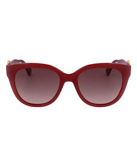 Lunettes De Soleil Motif/style Boucle Femme Taille Unique Rouge Marron Moschino
