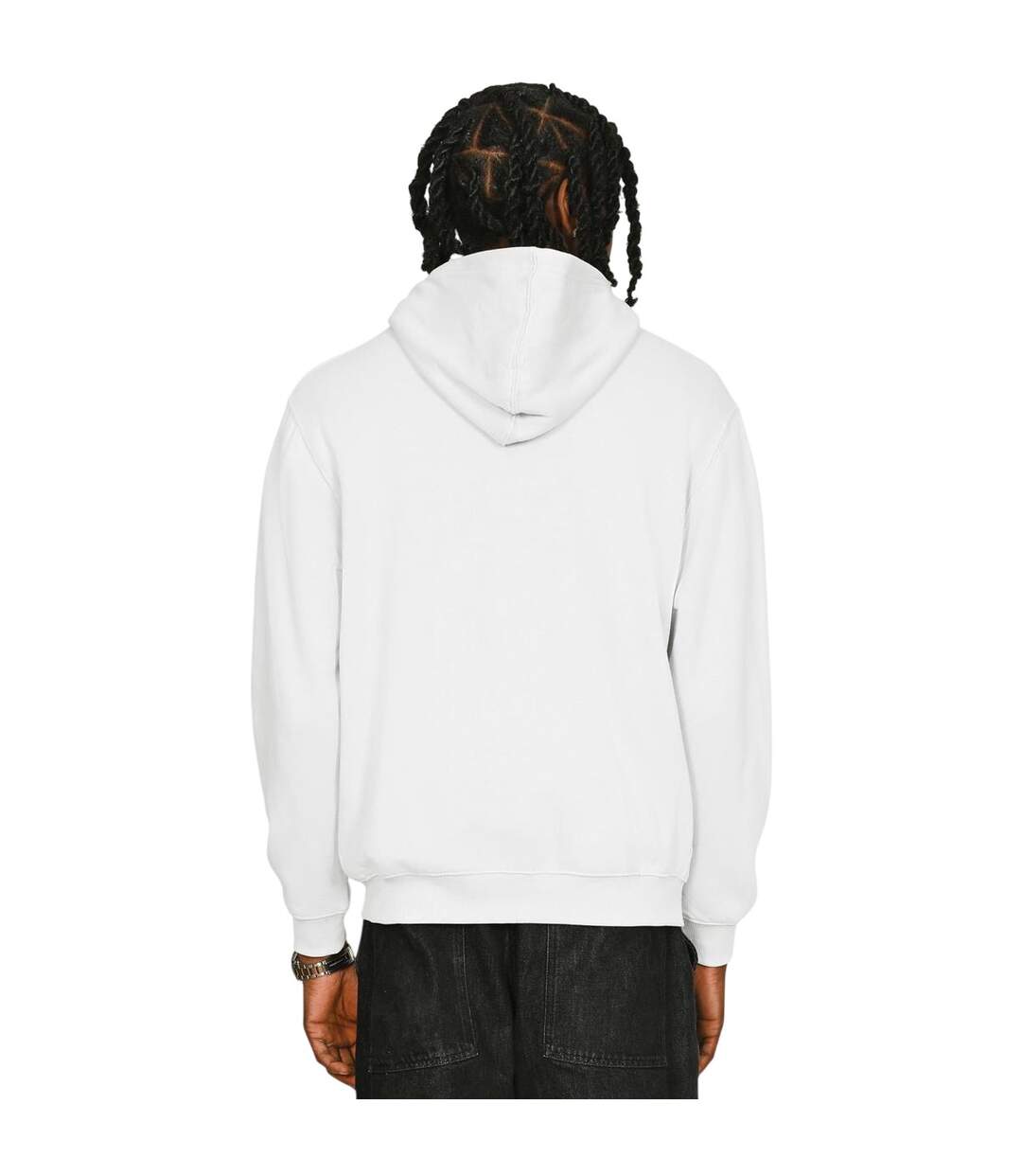 Unisex Adult Core Combed Cotton Hoodie White Casual Classics-4