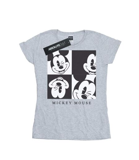 Disney T-shirt en coton avec clin d'œil à Mickey Mouse - Femmes/Ladies (Gris sportif) - UTBI31217