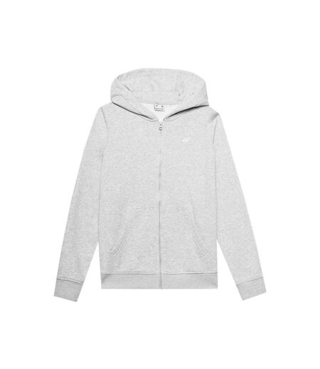 Veste À Capuche F0956 Femme Gris Argenté 4F