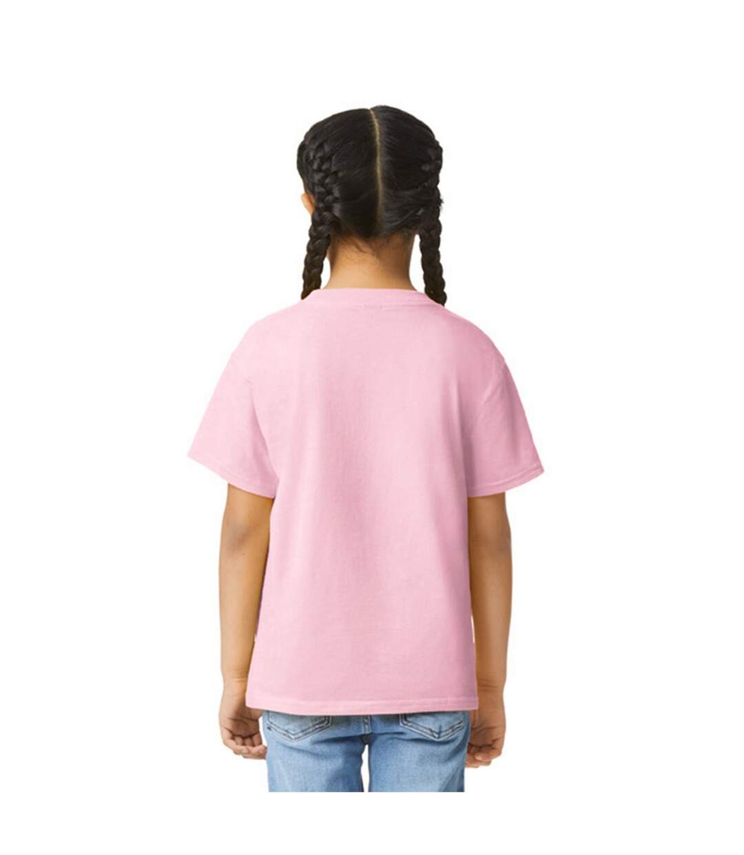 T-shirt enfant rose clair Gildan-2
